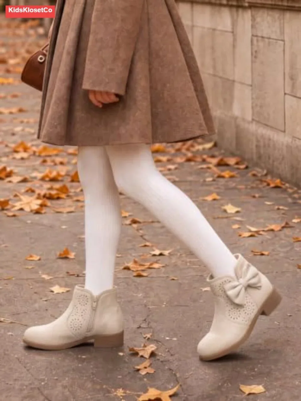 Girls Ankle Boots Bow Chunky Low Heel Booties Zip Dress Shoes Faux Suede